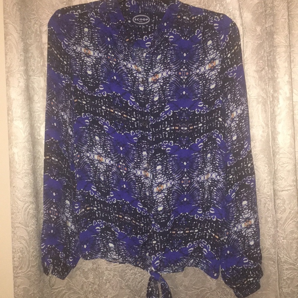 Scoop NYC 100% silk blouse size small